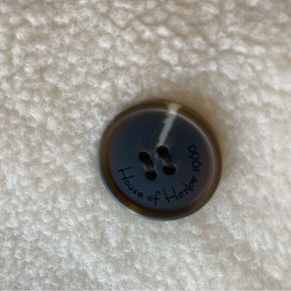 House of Harlow white ivory thick Faux Sherpa cropped double breasted Teddy coat - Picture 8 of 11